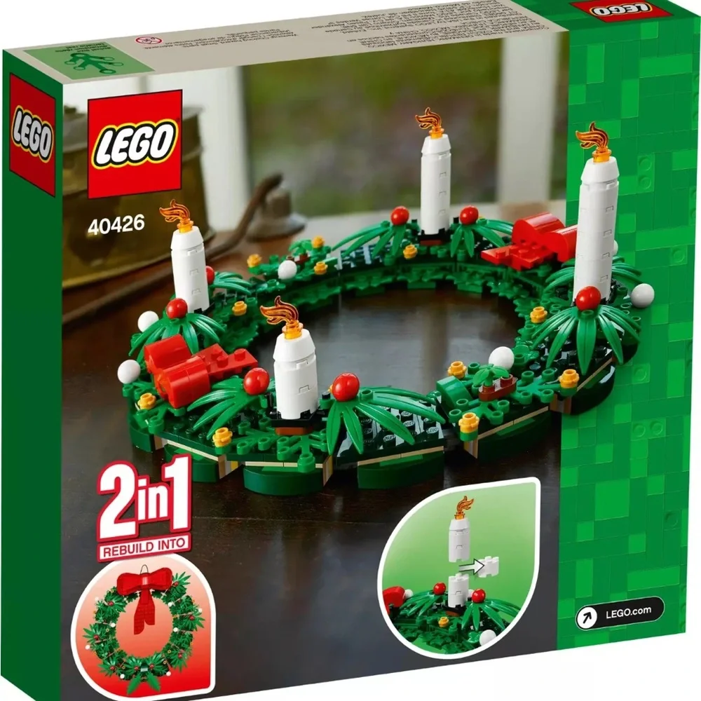 RETIRED - LEGO 40426 Holiday Christmas Wreath 2-in-1 - 510 Pieces  New SEALED